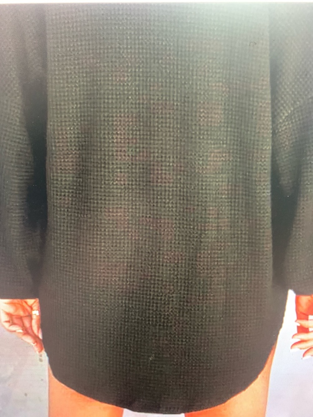 Black Women's Button-Neck Lightweight Knit Top - Picture 5 of 5